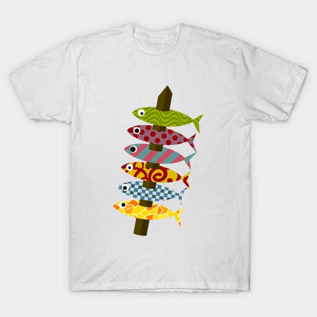 Espetos De Sardinas De Fantasía T-Shirt by soniapascual